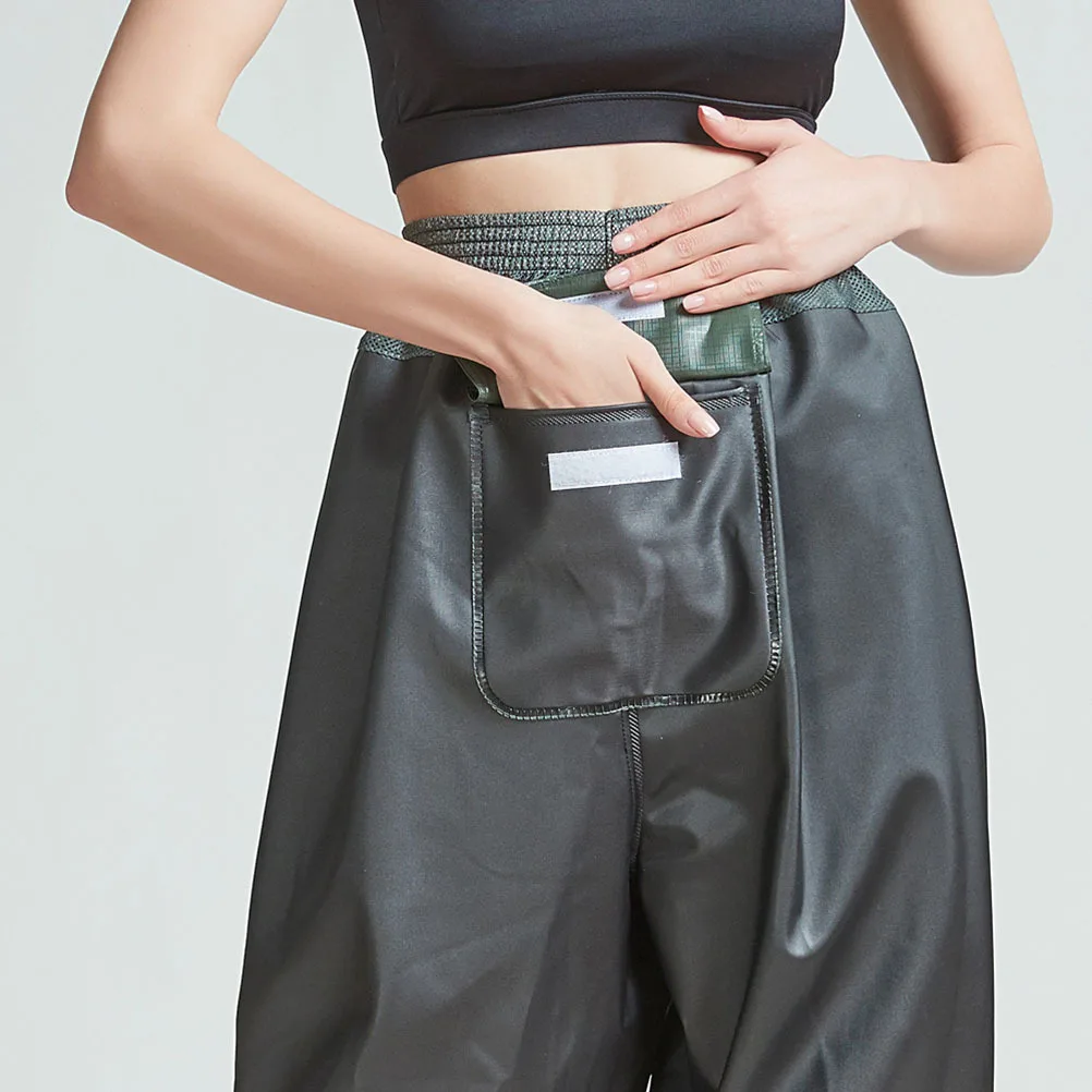 

Breathable Pants Half Body Fishing Pants Convenient Pants with Shoe for Outdoor Outside (Black and Green, 41 Yard)