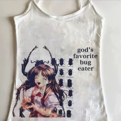Streetwear Y2k Tops E-girl Punk Print Graphics Camisole Top Grunge Crop Top Vintage Gothic Women Corset Summer Tank Top Baby Tee