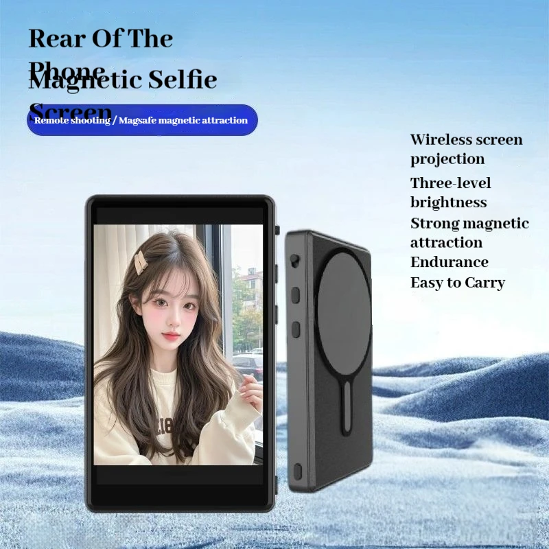 

WIFI+Bluetooth Monitor Screen Magnetic Vlog Projector Photo Video Selfie Stick Remote Control for iPhone and Android Phones