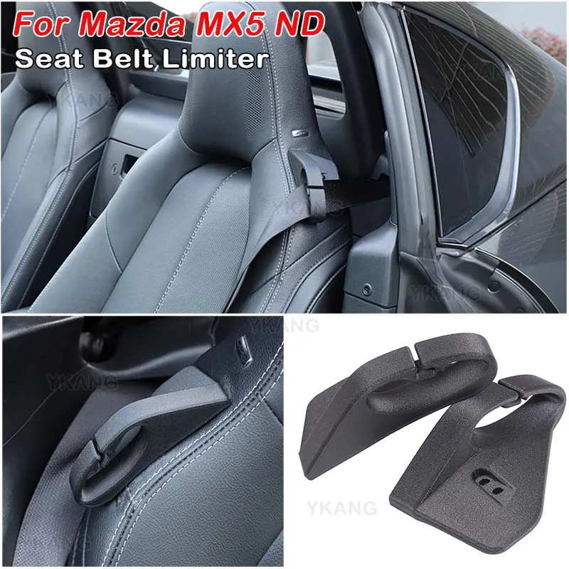 For Mazda MX5 ND Car Seat Belt Limiter Anti-Strangle Seat Belt Position Lowering Anchor Fixed Black Auto Interior Accessories