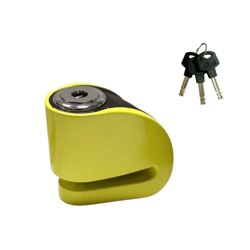 Falante Zinc Alloy Motorcycle Roulette Lock for Bicycle Mountain Bike Stroller Scooter with Three Brass Keys Press to lock