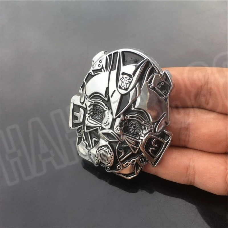 3D Pure Metal Car Stickers Autobots Logo Transformers Badge Emblem Rear Rear Emblem for Mobile Phone Laptop Fashion Decoration