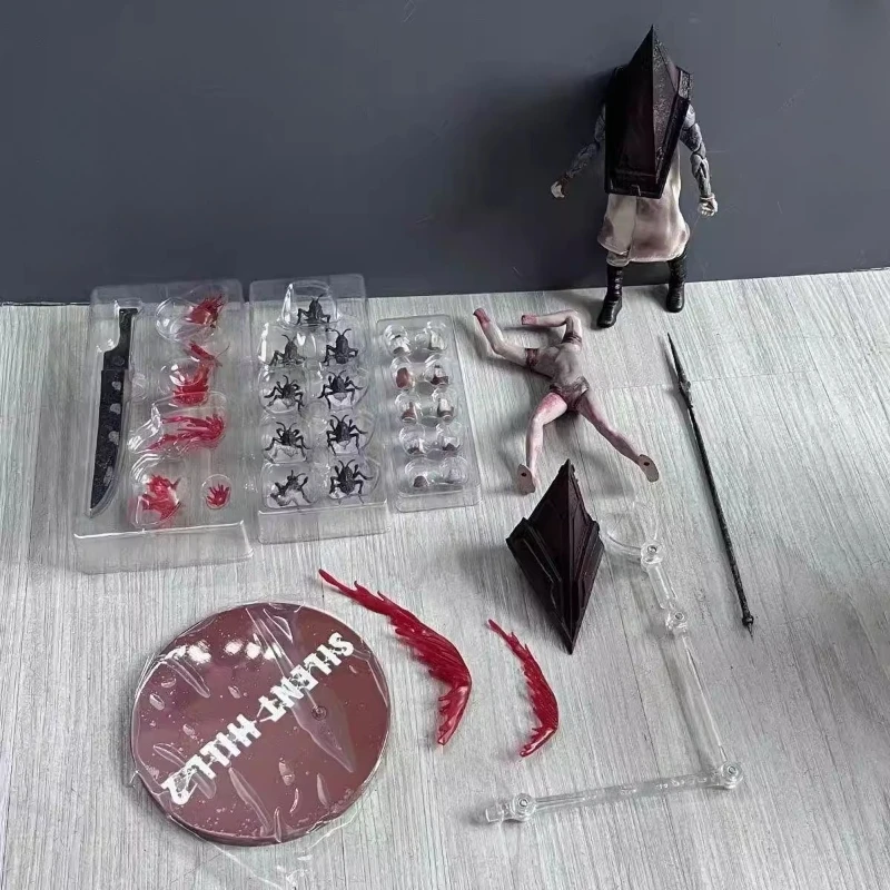 20 سنتيمتر أنيمي الأحمر الهرم الشكل شيء سايلنت هيل 2 1/12 بولي كلوريد الفينيل تمثال جمع غرفة الديكور سطح المكتب نموذج الحلي لعبة هدية