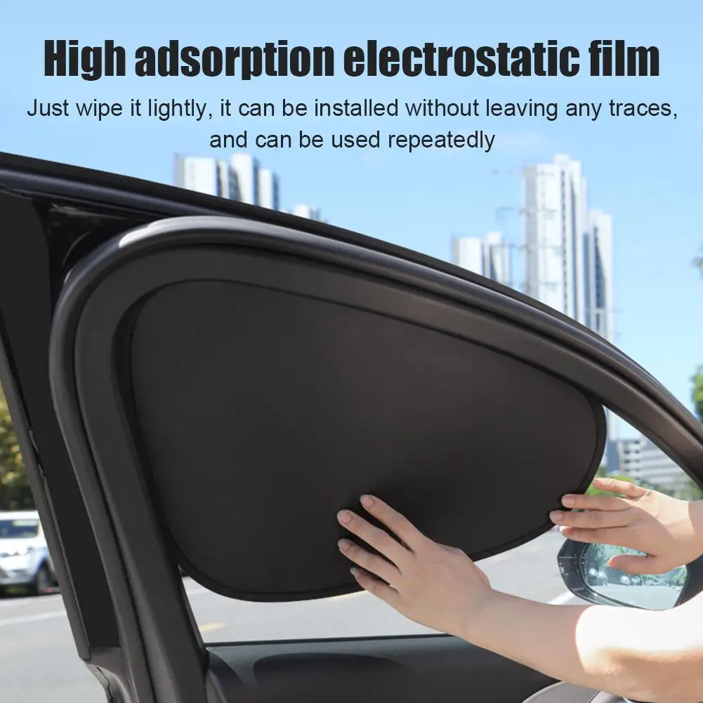 

1 пара автомобильных солнцезащитных козырьков, автомобильный солнцезащитный крем, термоизоляционные шторы, оконные антистатические квадратные солнцезащитные козырьки, автомобильное стекло, интерьерная дуга Q1D6