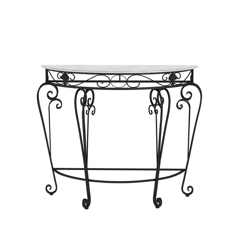 

Semi-Round MDF Console Table, Móveis Para Sala De Estar, Decoração Do Corredor, Quarto De Canto, Europeu