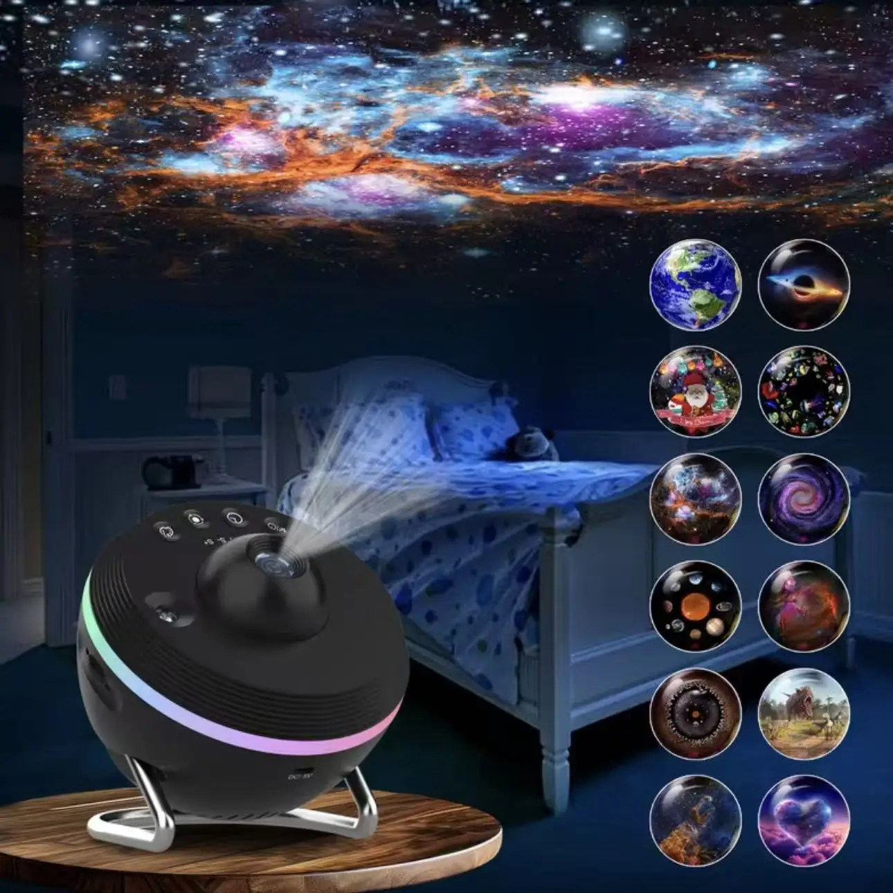 

2025 Новый 360 ° 13 в 1, звездный проектор, ночник, вращающийся на градус, с ультра четким звездным небом, USB-проектор для спальни, подарок для детей