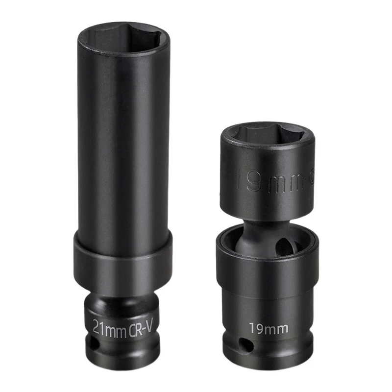 Imagem -05 - Cr-mo Universal Joint Hex Soquete Ferramenta Chave Elétrica Adaptador Pneumática Air Canon 360 Graus Movable Turning 2