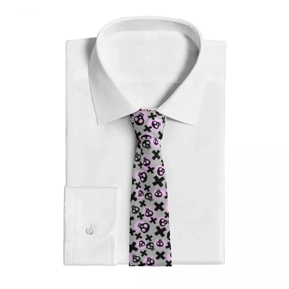 Corbata de cuello de dibujos animados divertidos para hombres, corbata de cuello con estampado de Calavera, diseño creativo y elegante, accesorios de calidad para fiesta de boda