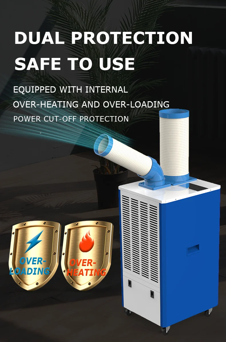 Industrial Mobile Air Conditioner- High Cooling Capacity for Summer Workshop