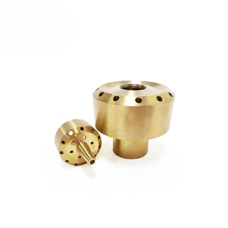 Heavy Duty Brass Double Showerhead Nozzle - Double Layer Design for Easy Pool Fountain Installation