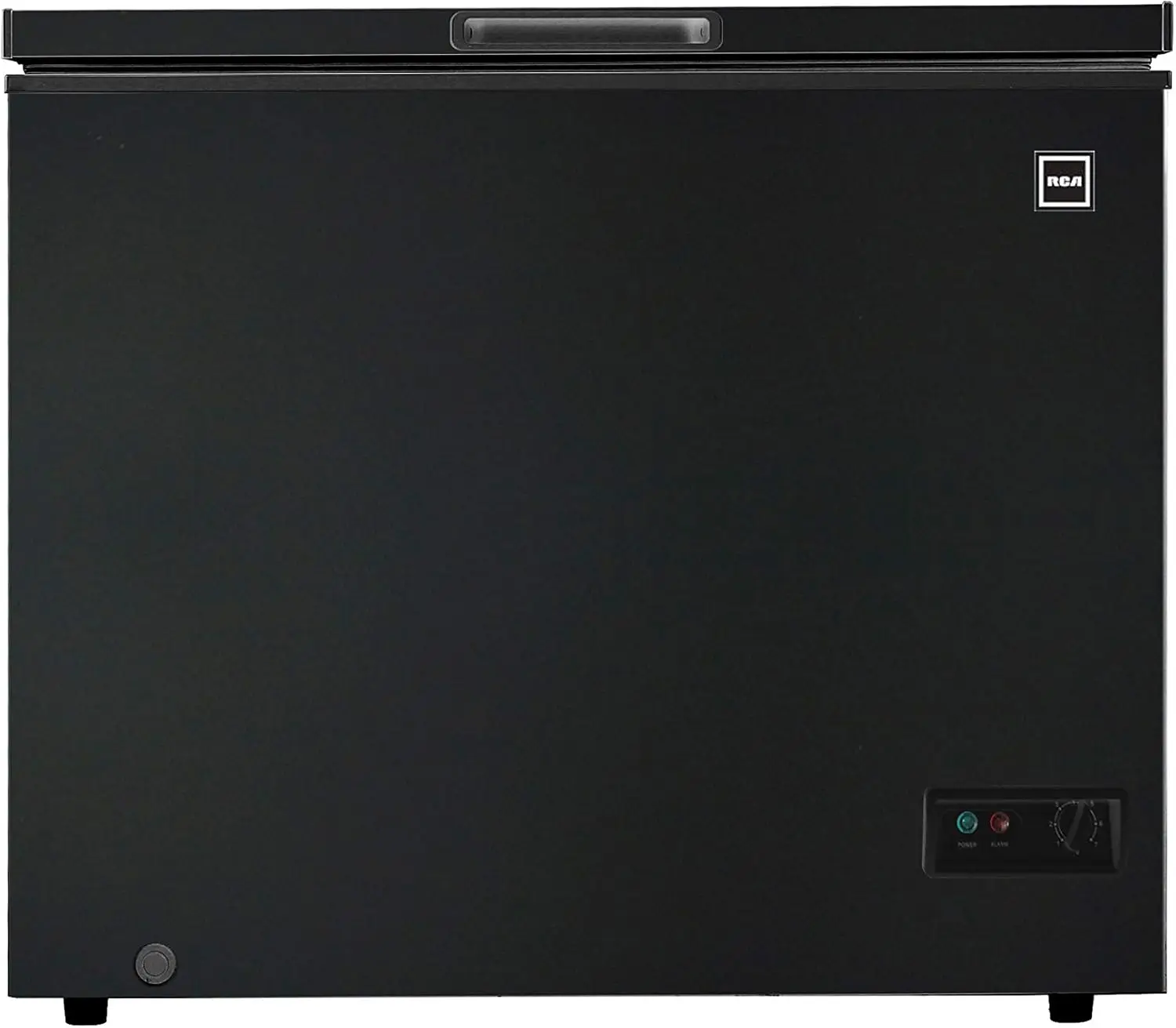 FRF470-BLACK 7.0 Cu. Ft. Chest Freezer Black Front Controls Allow for Easy Temperature Adjustments Easy-Access Defrost Drain