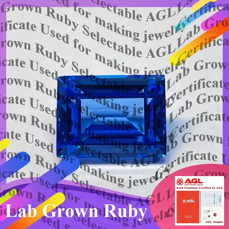 

Lab Grown Cobalt Spinel Rectangular Shapes Gemstone for DIY Ring Necklace Earrings Main Materials Selectable AGL Certificate