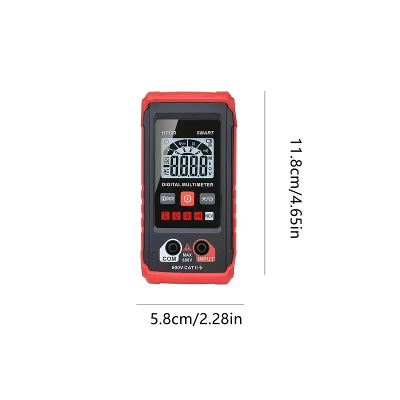 Digital Multimeter 2000 Counts Volt Meter Dc/Ac Voltage Tester Battery Voltage Tester Auto-Ranging Contactless Voltage Detection