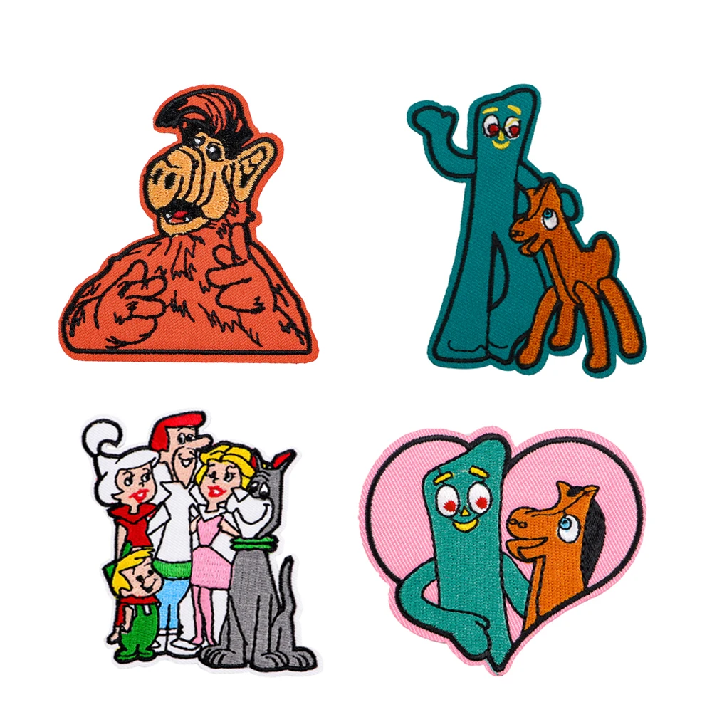 

Классическая мультяшная вышитая нашивка, эмблема, утюг на ткани, аппликации, термоклей для куртки, футболки, сделай сам