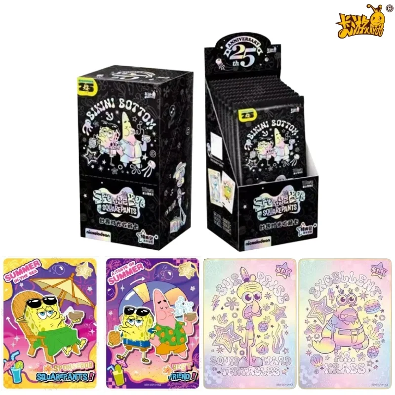 

KAYOU SpongeBob SquarePants 25th Anniversary Fun Time Vol.2 Trading Cards Collectible Box Anime Character Card for Fans Gift