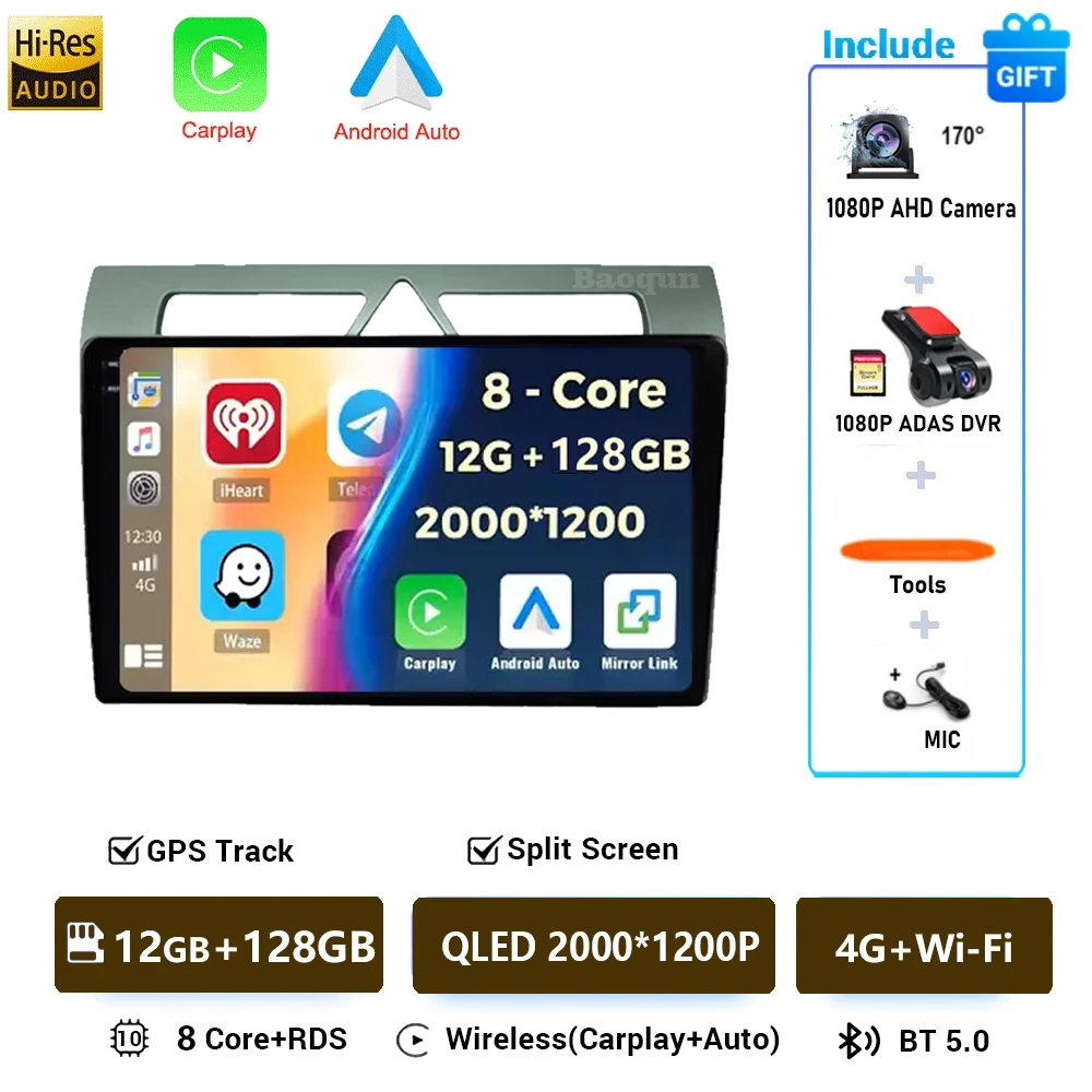 Auto radio voor Kia Picanto 2007 - 2010 Android 16 All-in-one Carplay Auto multimediaspeler autoradio GPS navigatie