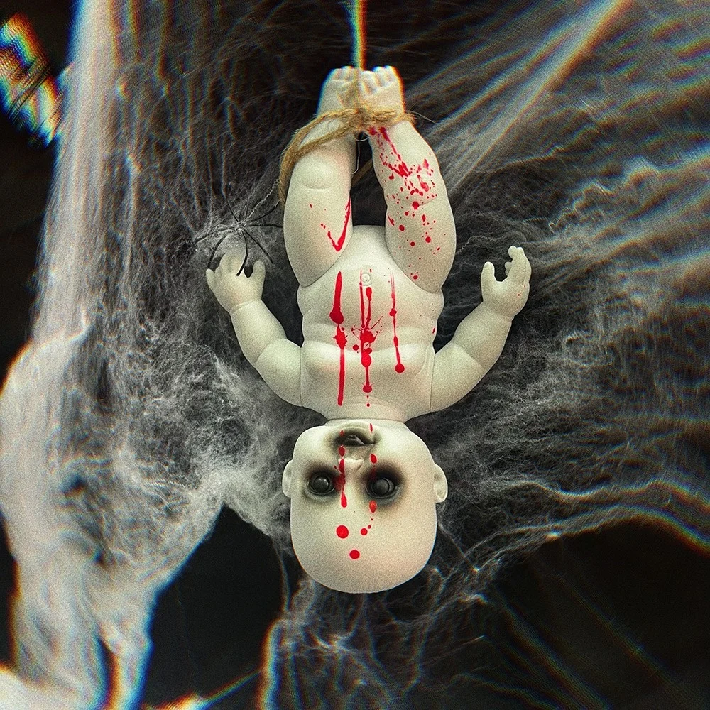 

Halloween Day 2025 Decoration Horror Ghost Baby Hanging Doll Halloween Bar Ghost Courtyard Horror Doll Prop Ghost Festival Happy