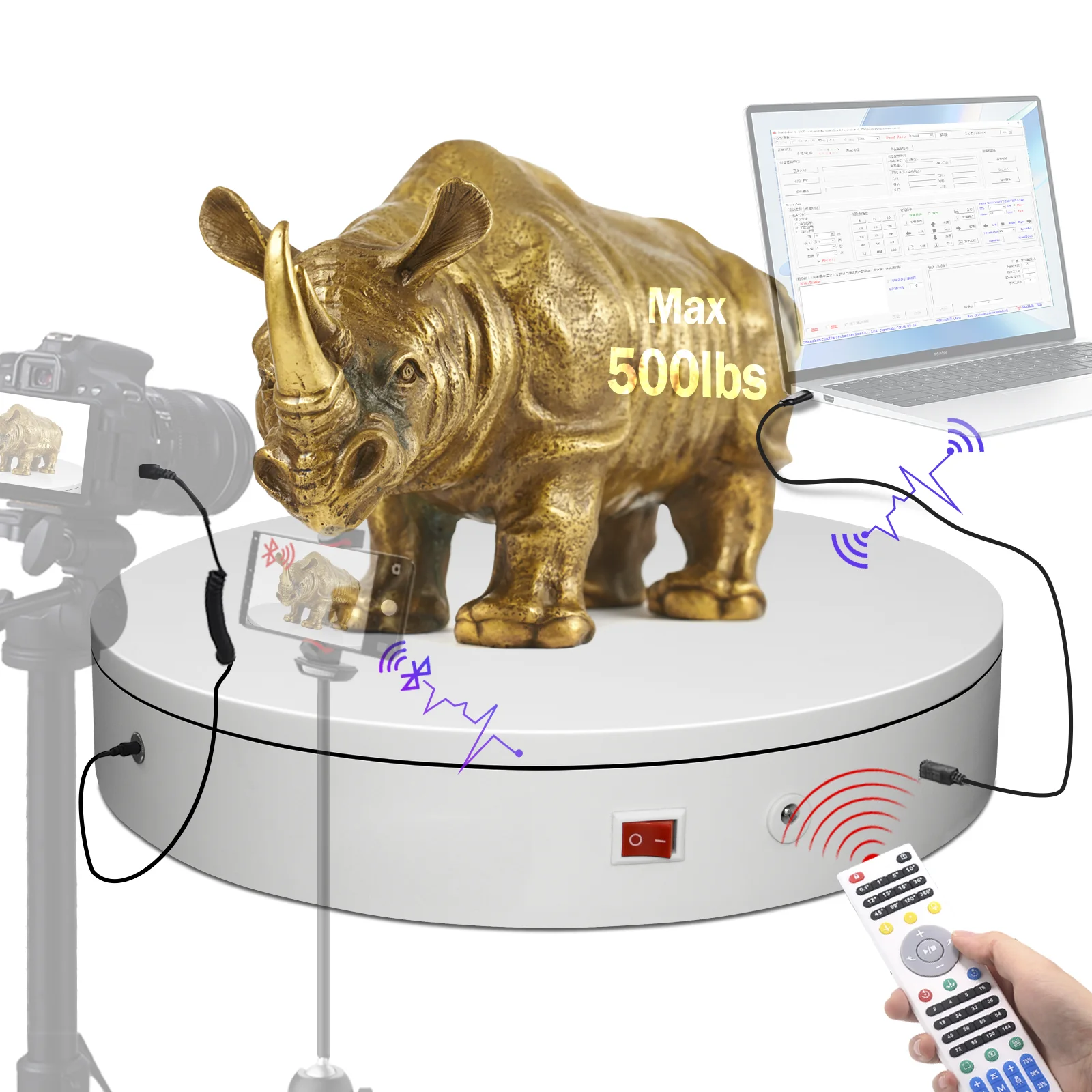 

Программируемый электрический проигрыватель MT400RUWPSL100proV6 с подключением USB/Wi-Fi, поддерживает спуску затвора смартфона/камеры