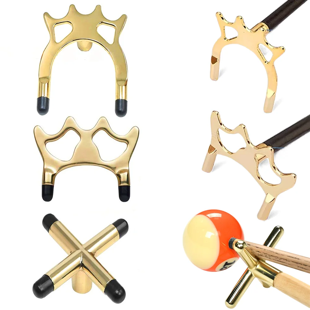 

Billiard Cue Crosshead Stand Bridge Support Snooker Crosshead Rest Golden Pool Rack High Low Fork Cue Stand Table Accessories