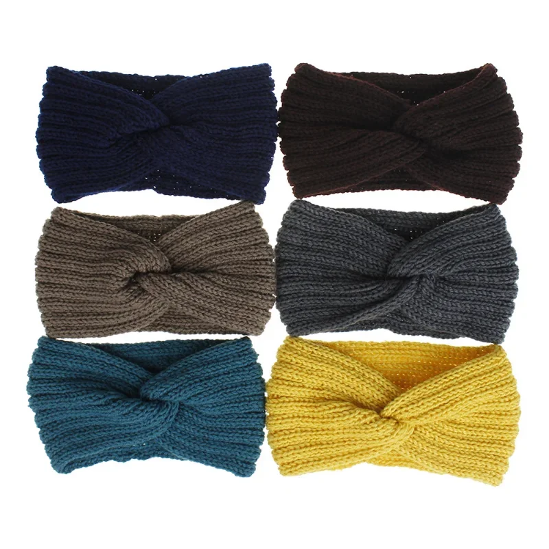 Winter Warm Headband for Women Woolen Knitting Headbands Wool Knitted Elastic Headband Headwear Girls Hair Band Hair Accessories