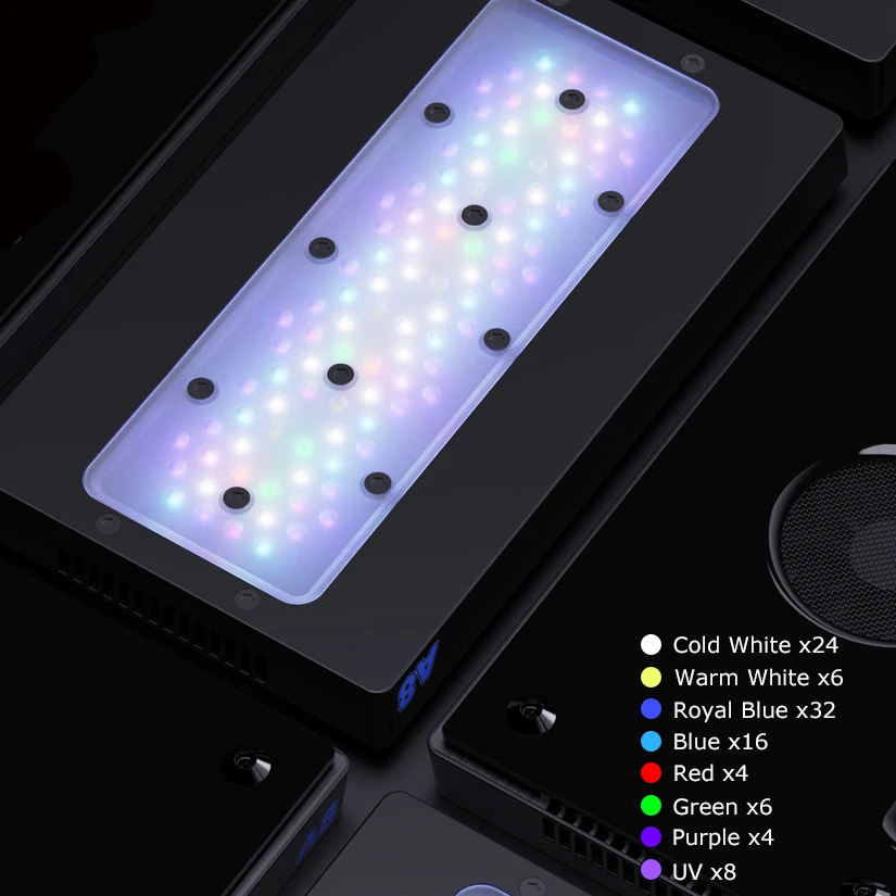 Imagem -03 - Led Aquarium Light com Grânulos de Led Cree Espectro Completo Wifi App Controlado Coral Reef Marine A8s a8 Pro 215w