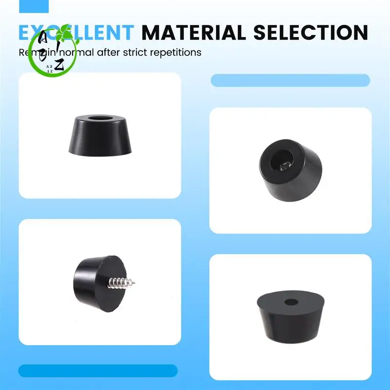 A31Z-120 Pcs Soft Cutting Board Rubber Feet With Stainless Steel Screws 0.28 X 0.59 For Furniture, Electronics And Appliances