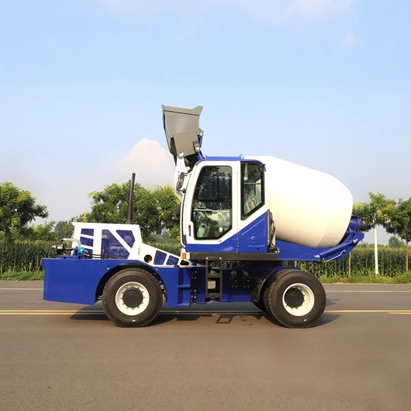 Customized Latest Type Integrated Design Adjustable Discharge 2 Cubic Concrete Mixer Truck Concrete Mixer Truck Oil Radiator