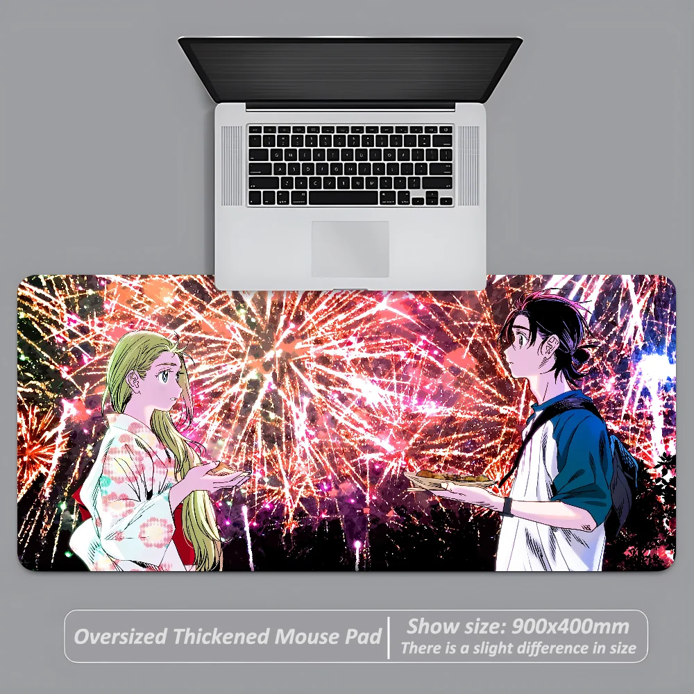 S-Summer T-Time R-Rendering Mousepad Large Anti-Slip Mouse Pad Stitched Edges Mat Durable Desk Laptop Gaming​ Keyboard Pad XXL