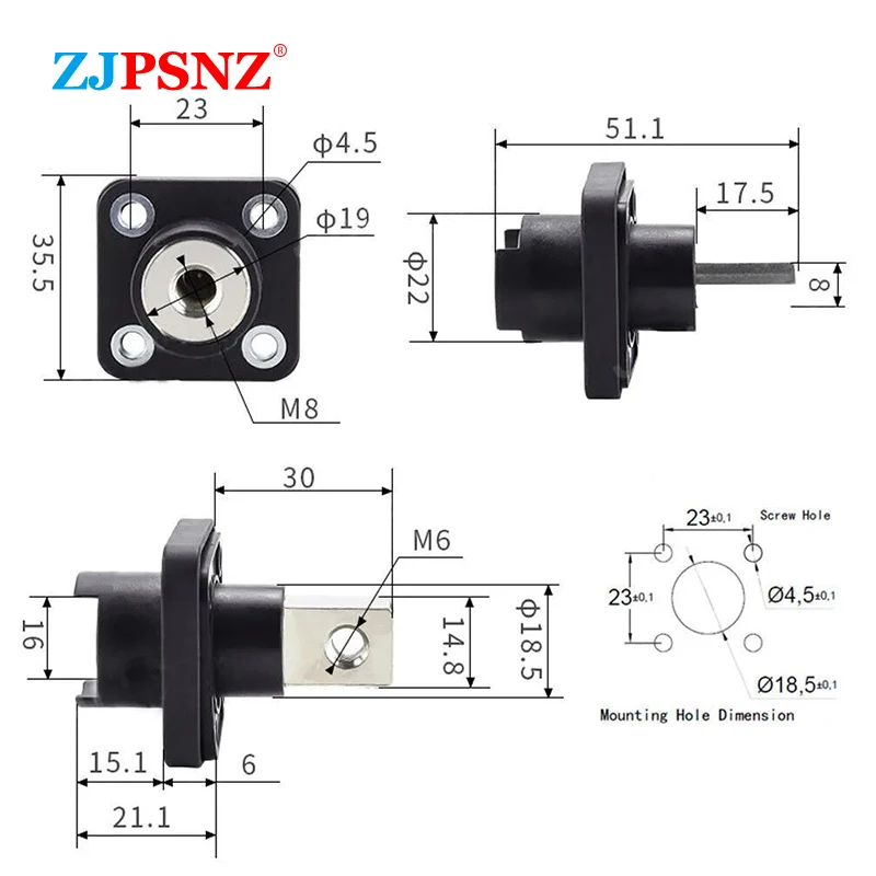 2PCS All-Copper Lithium Battery Energy Storage Terminal Battery Connector 200A  Lithium Battery Terminal Storage Terminal Post