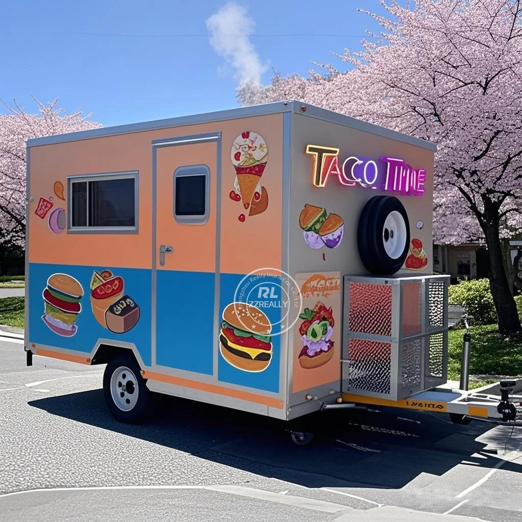 

Stainless steel Food Trailer for Sale Concession Trailer with Commercial Equipment Vending Cart FoodTruck Trailer Mobile Trucks