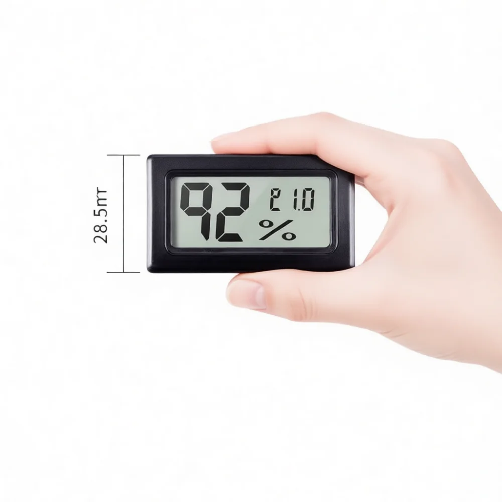 Embedded Digital Thermometer Gauge Mini LCD Display Vehicle Temperature Sensor For Reptile Pet Breeding Box