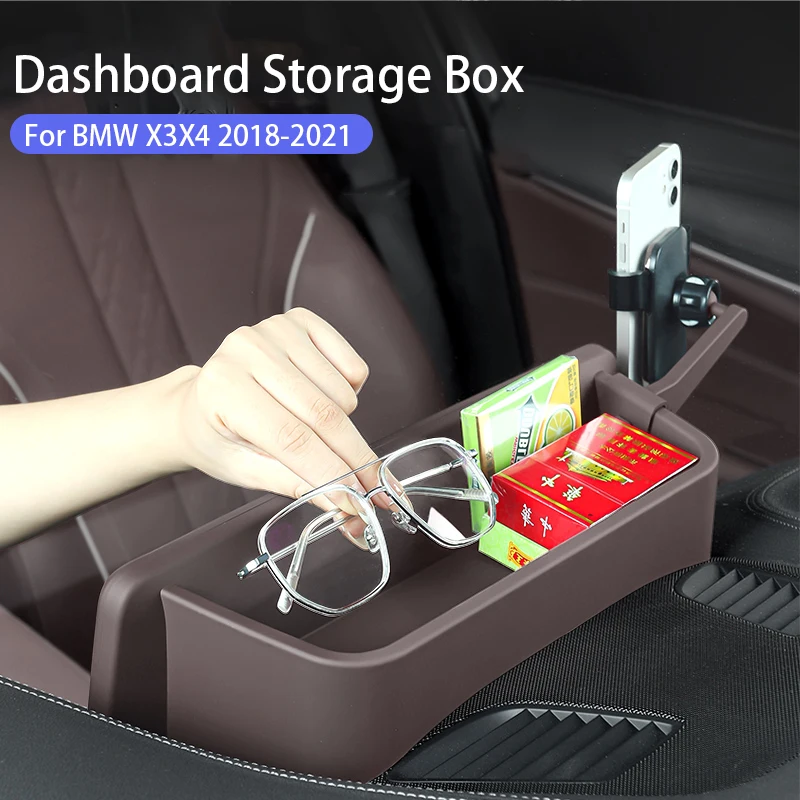 For BMW X3 X4 G01 G02 2018-2021 LHD Car Organizer Dashboard Storage Box For Auto Center Console 10.25 Inch Screen Phone Holder 