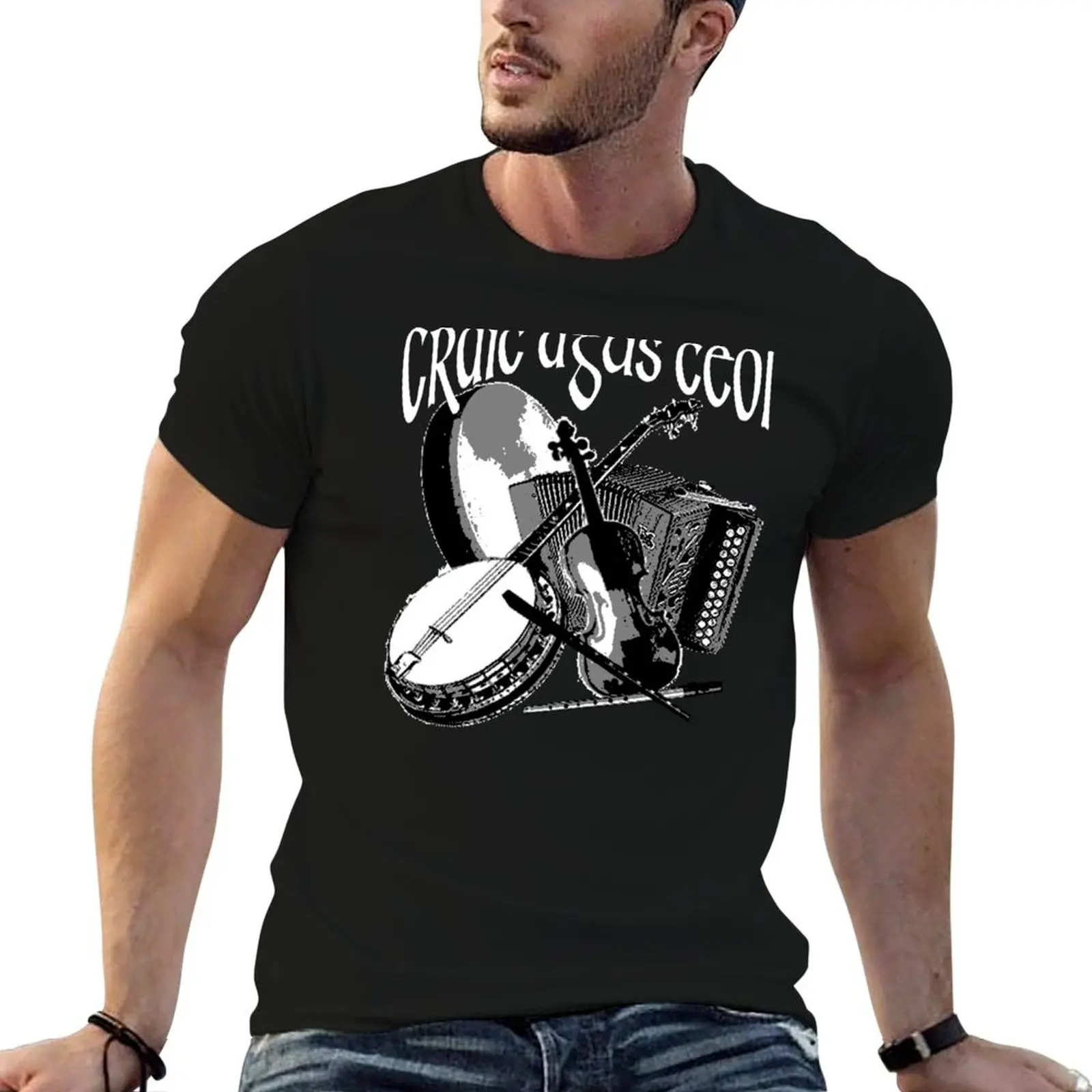 

Irish Craic agus Ceol - Irish Music T-Shirt man t shirt designer t shirt custom print T-Shirt