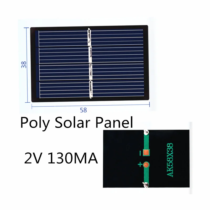 1PC 1V 1,5V 2V 2,5V 3V 3,5V Mono/Poly Solar Panel 50mA 80mA 100mA 130mA 150mA 300mA Mini Runde/Quadratische DIY Solar Ladegerät