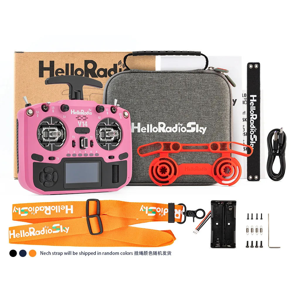 HelloRadio V14 MAX Color Open Source Remote Control Model Aircraft FPV Metal Rocker Crossing Machine Remote Control