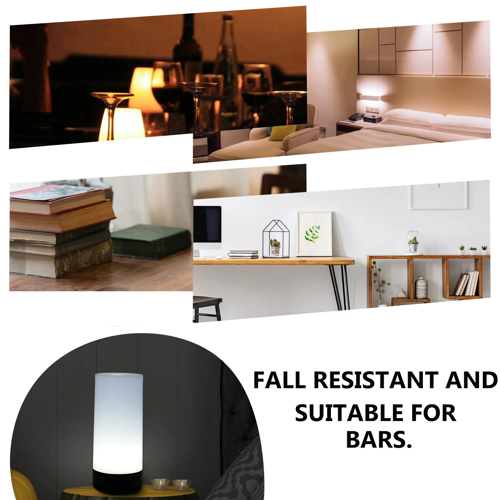 

1pc Led Charging Bar Table Lamp Rechargeable Cylindrical Night Light For Kids Bedroom Decor Usb Powered Dimmable Modern Lamp