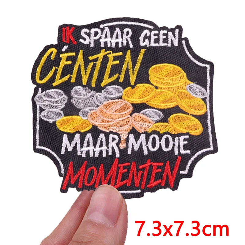 2026 NIEUW Nederlands Oeteldonk embleem geborduurde patches DIY strijk-op patches voor kleding Nederlands carnaval kikker patch badges