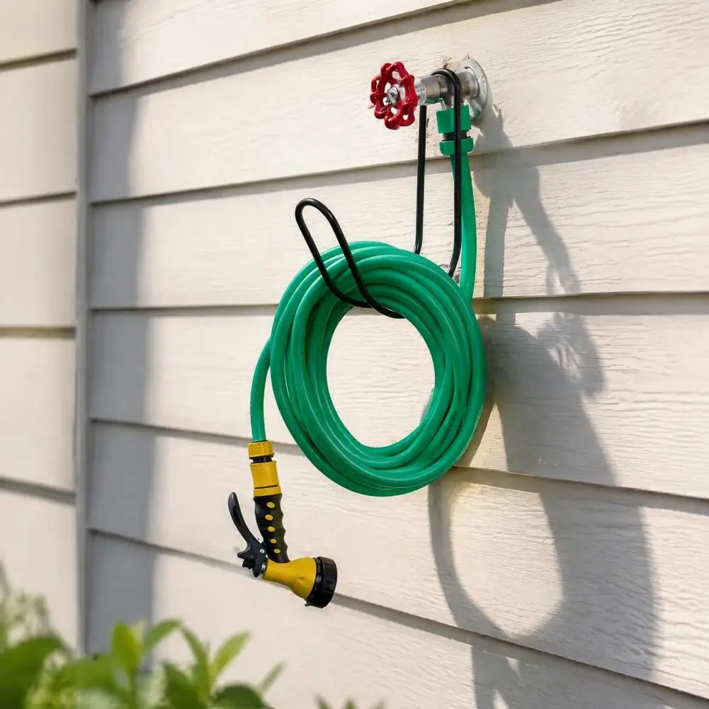 Garden Hose Holder Hanging Hose Hanger Heavy Duty Outdoor Garden Hose Hanger Rack No Drill Water Organizer Hook Durable for Easy