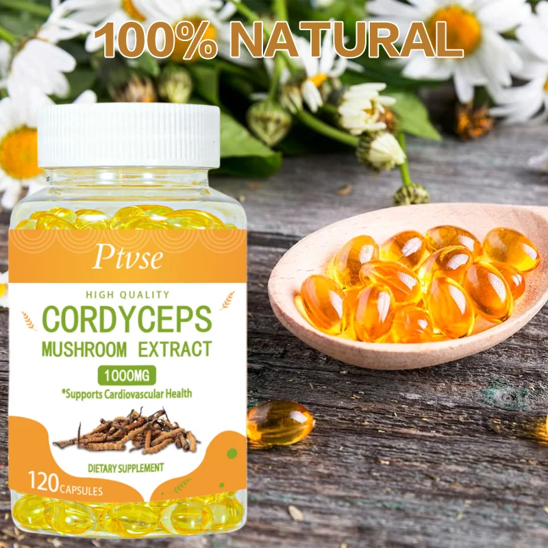 Cordyceps Extract Supplement 1000 mg - High Quality Mushroom Extract Supplement, Vegetarian Capsules