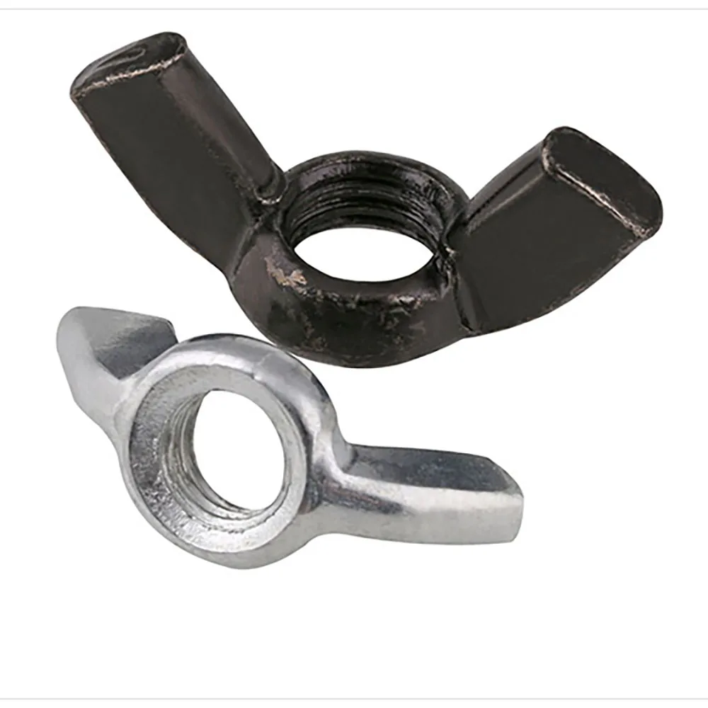 DIN315 Zinc Plated Wing Butterfly Nuts Carbon Steel Hand Twist Thumb Nuts M3-M12 For Furniture Frame & DIY Workbench Fixing