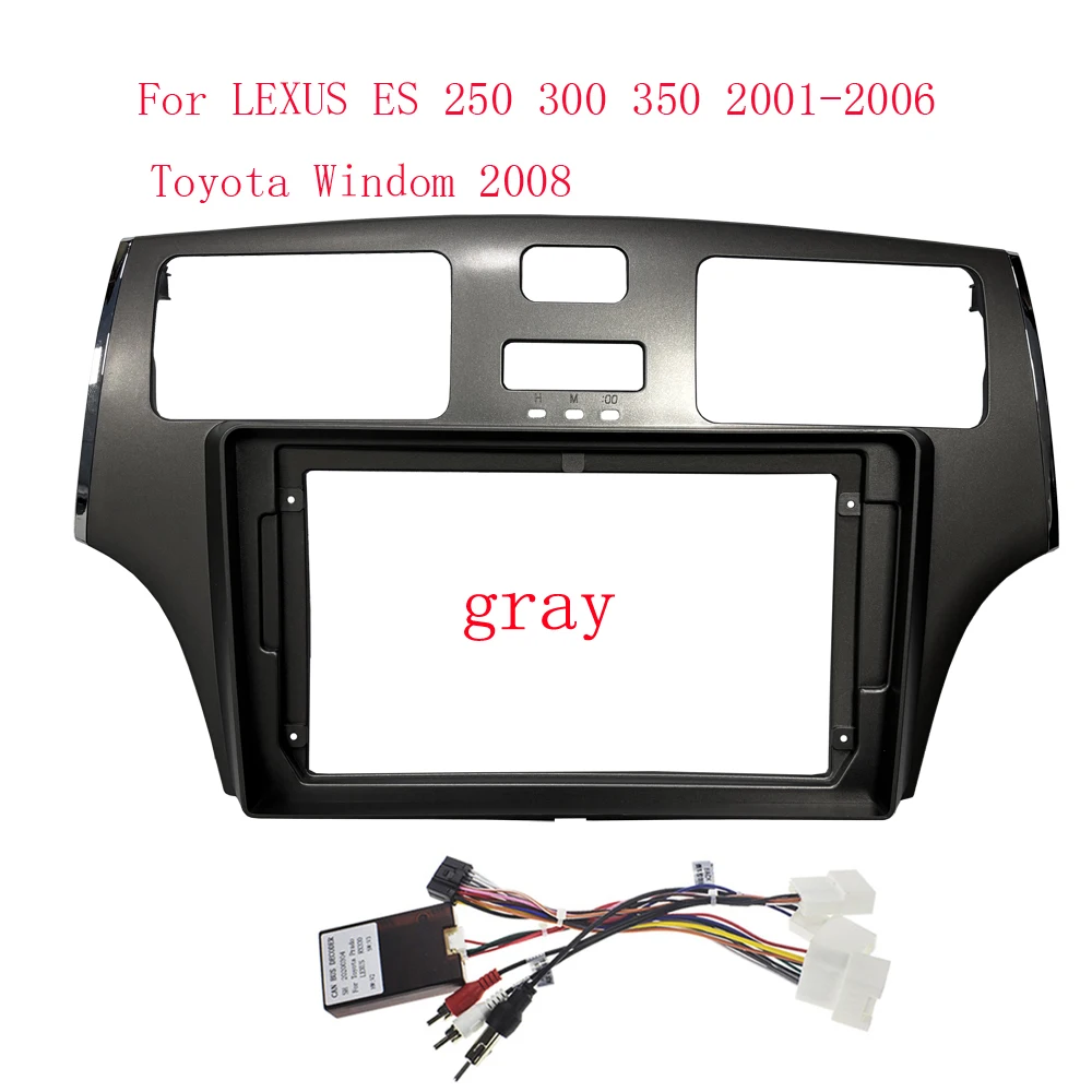 Car Frame For Lexus ES250 ES300 ES330 2001-2006  9 Inch Android Screen Dashboard Panel Auto Stereo Plate Mount Fascia Frame