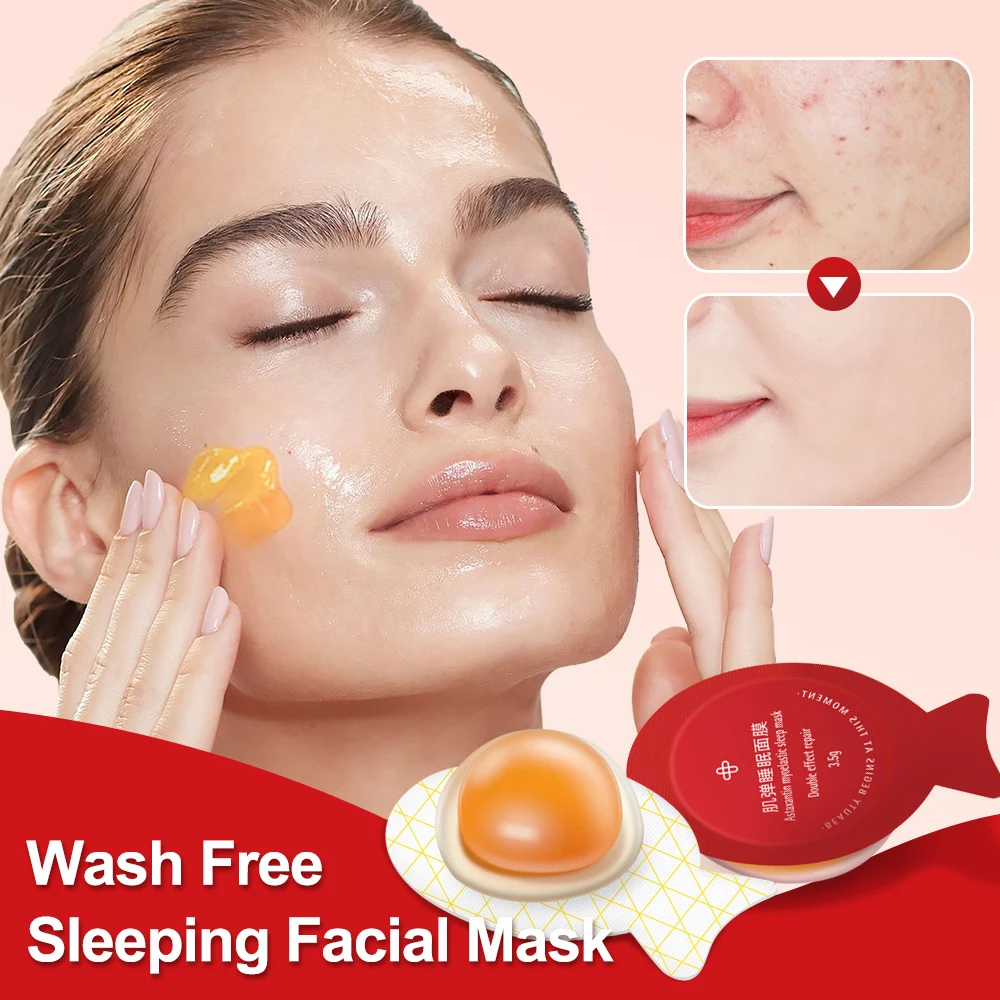 Nicotinamide Astaxanthin Sleep Facial Mask Moisturizing, Brightening, Firming Arbutin Free Wash Egg Facial Mask