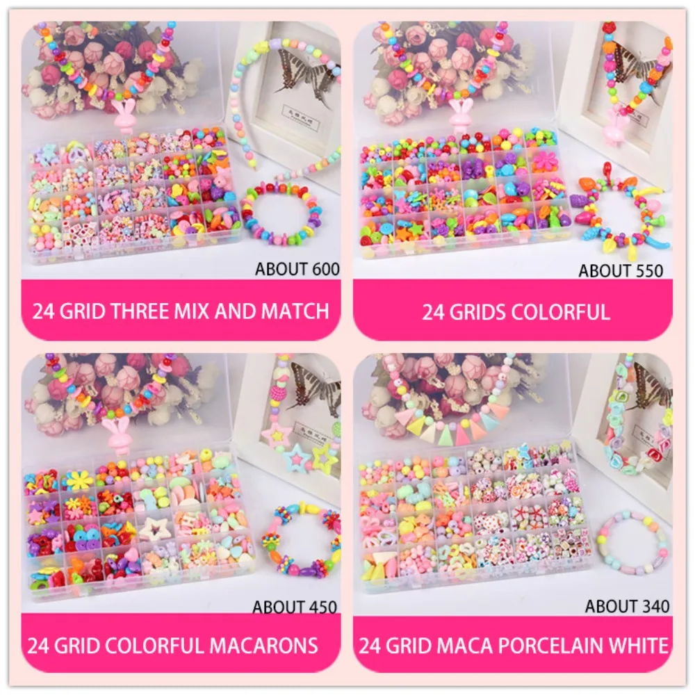 Kit de perles pour la création de bijoux faits main, kit de bricolage créatif pour la fabrication de bracelets, perles créatives pour enfants et filles