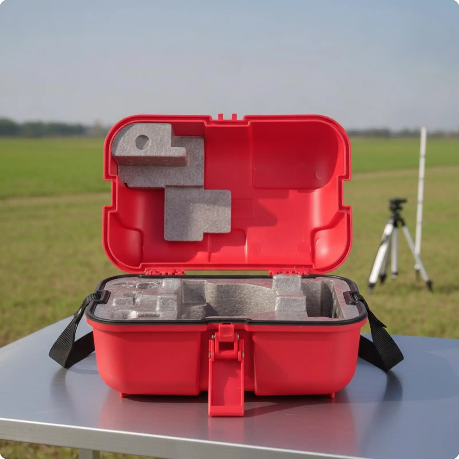 protective-surveying-instrument-case-reinforced-plastic-molded-design-with-carry-handle-and-strap-for-storage