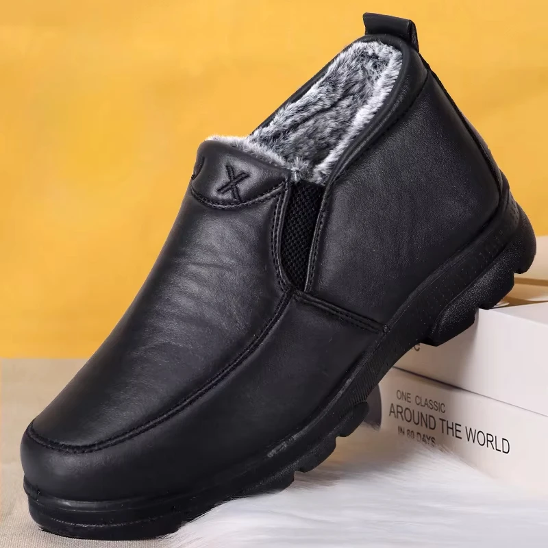 

Зимние мужские ботинки, теплые непромокаемые противоскользящие толстые прогулочные ботинки, мужская рабочая обувь, дешевая обувь, бесплатная доставка