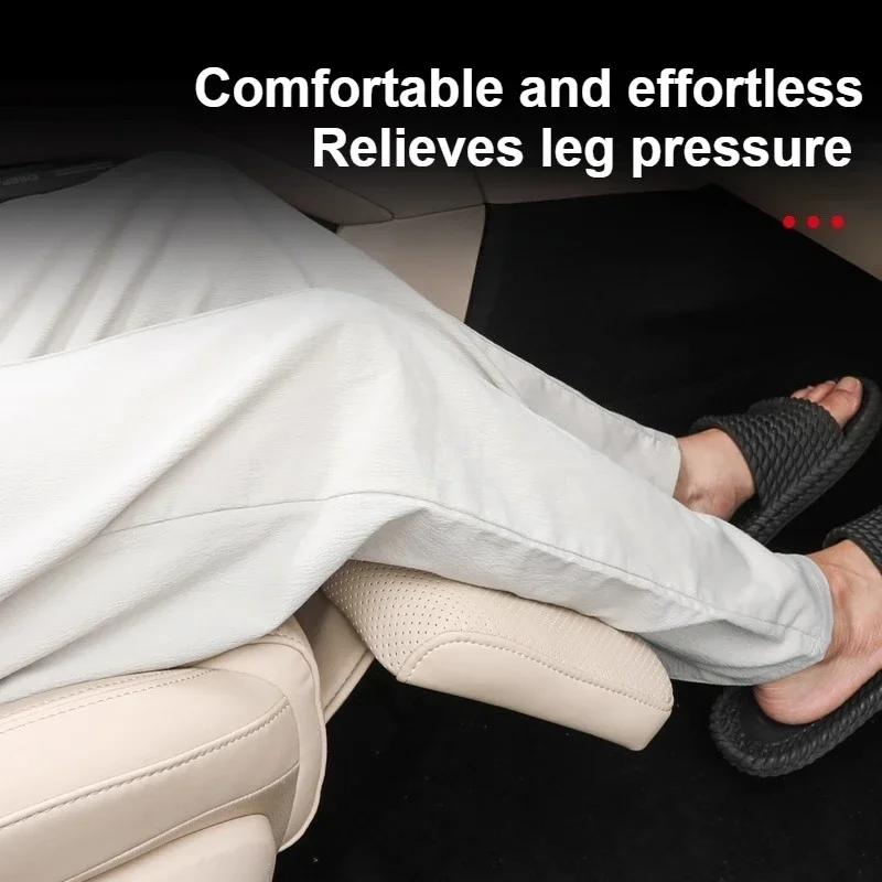 For Changan Deepal S09 Car Co-pilot Electric Leg Support 90 Degree Adjustable Upgrade Queen Passenger Seat Leg Rest Leather Pad detail image 3