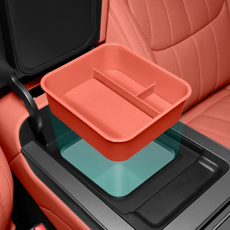 Accessories Smabee for BYD Tang L 2025-26 Center Console Cool Box Organizer Armrest Storage Box Car Central Tray Stowing Tidying