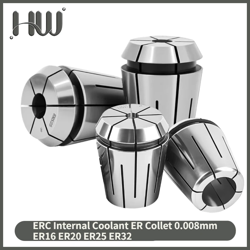 HUIWANG Mechanical Seal Collet Internal Coolant ER Collet 0.008 CNC Sealing Tool Holder ER16 ER20 ER25 ER32