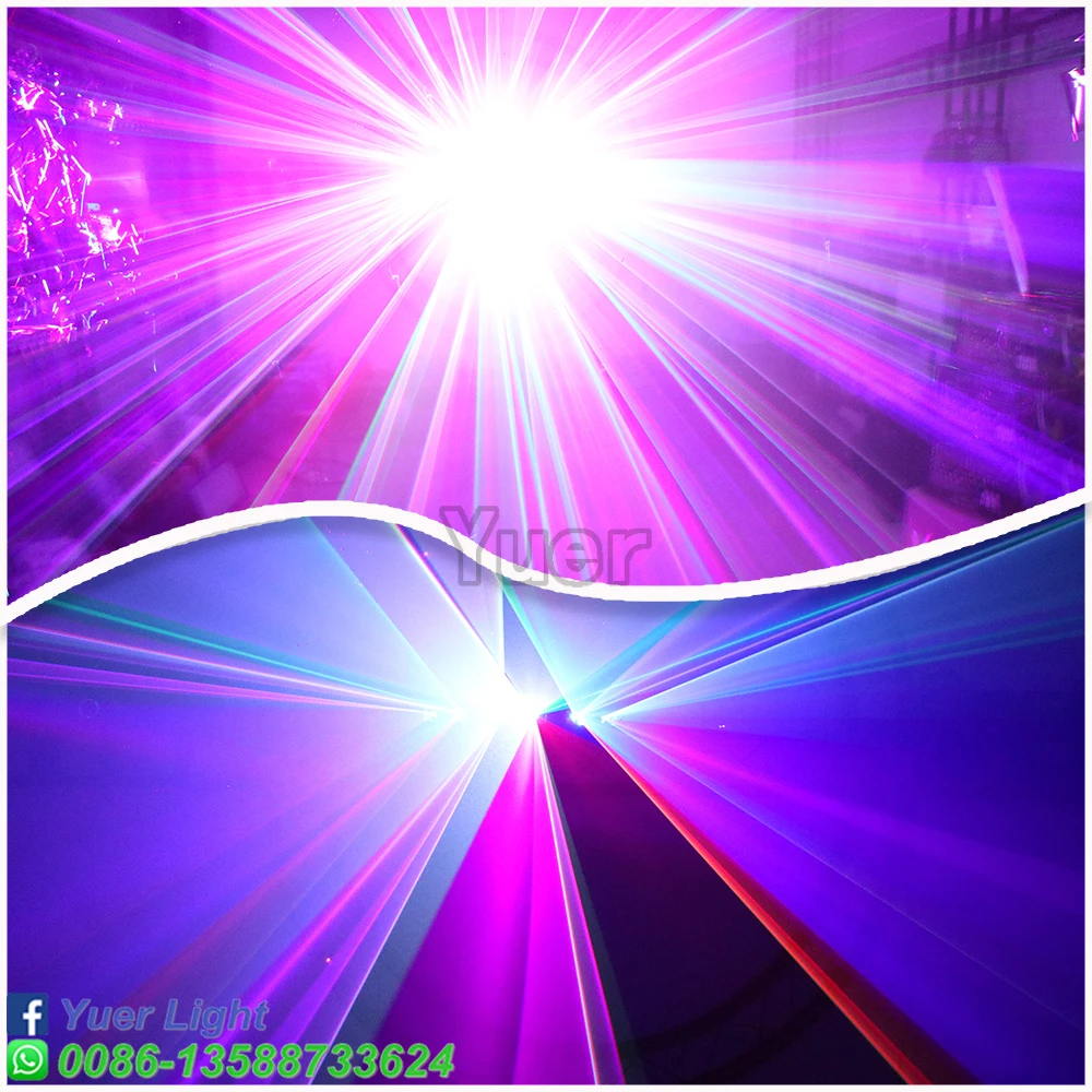 RGB 3x500MW Full Color High Speed Angle Beam Scanner DMX512 Party Disco Night Club Wedding Projector Stage Laser Lighting Lamp