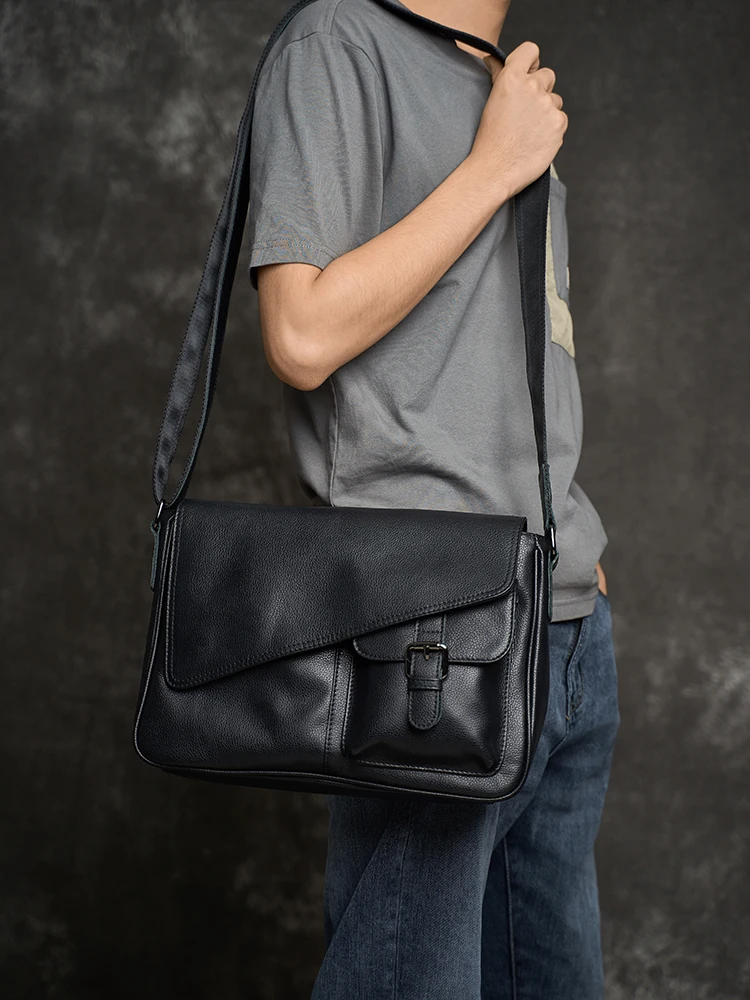 Casual Männer Umhängetasche Aus Echtem Leder Mode Schulter Tasche Hohe Qualität Leder Original Messenger Für 10,5 Zoll iPad NUPUGOO – Detail 4